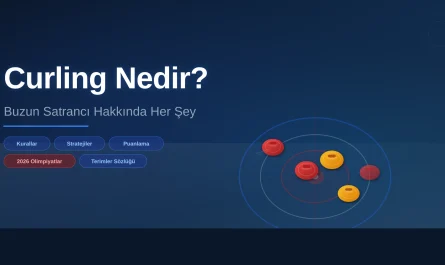Curling nedir kapak görseli - buz üzerinde curling taşları ve house hedef dairesi